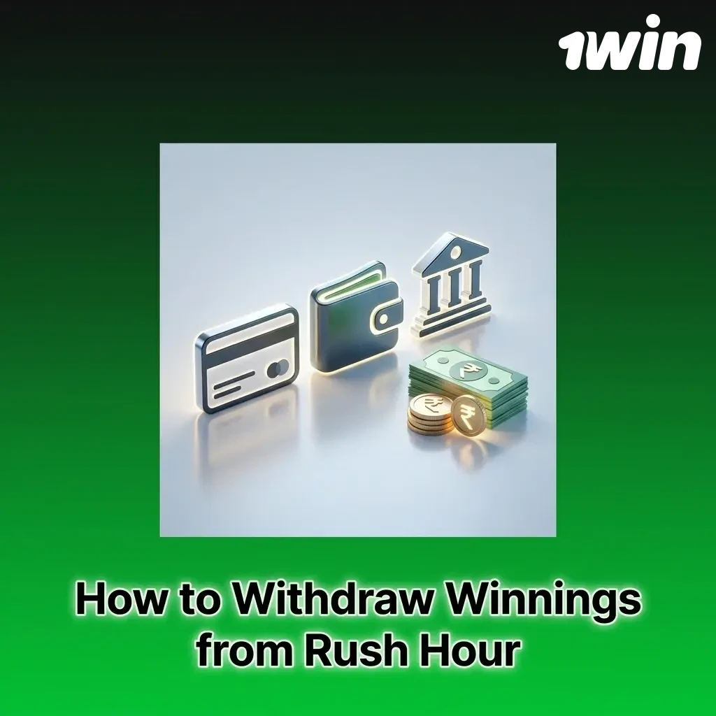 Rush Hour app withdrawal process showing UPI, bank transfer, and crypto options for cashing out winnings quickly