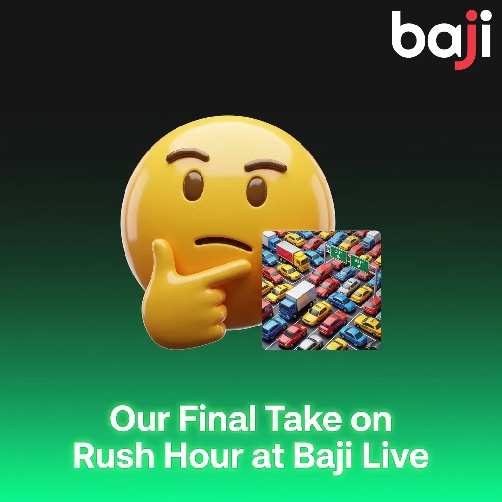 Rush Hour slot on Baji Live with 97% RTP, UPI payments, and 1000 INR welcome bonus for Indian players