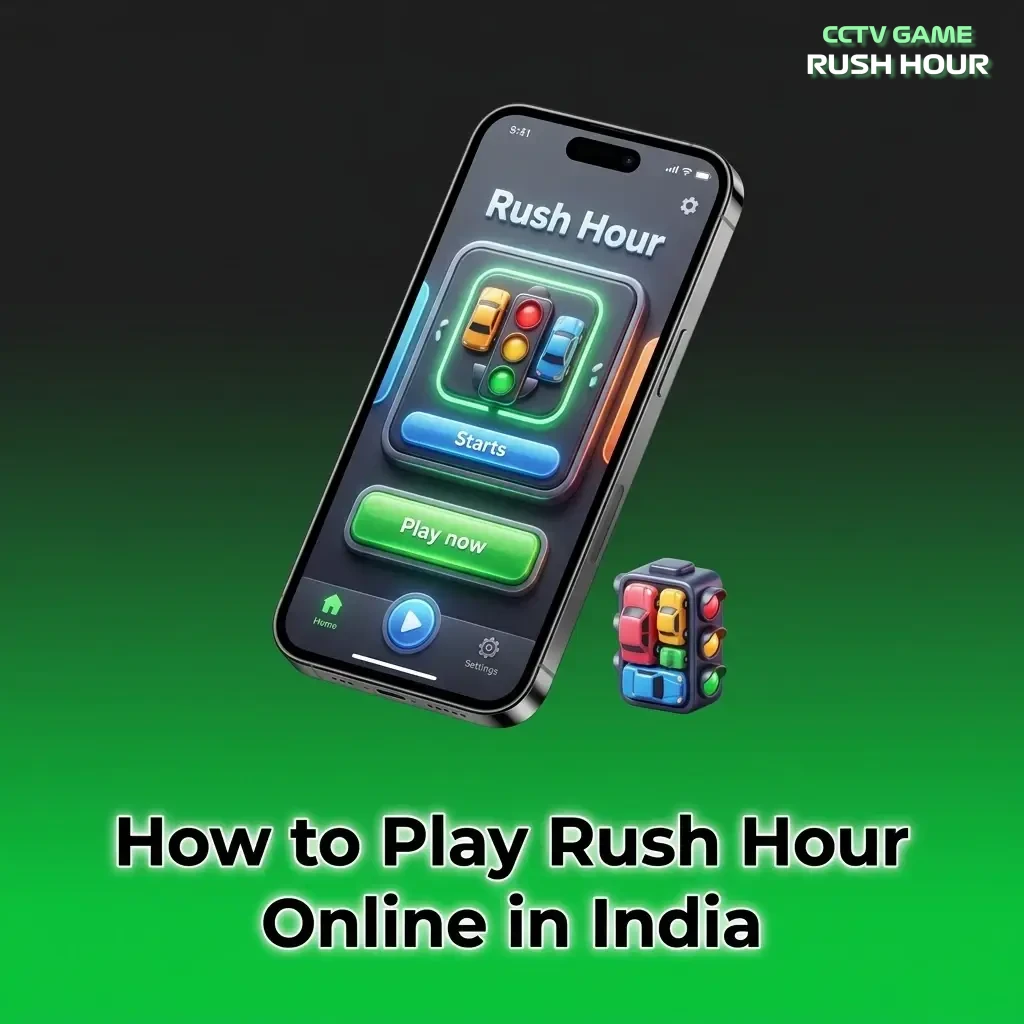 Rush Hour online game steps in India showing casino registration, deposit via UPI, and cash out process