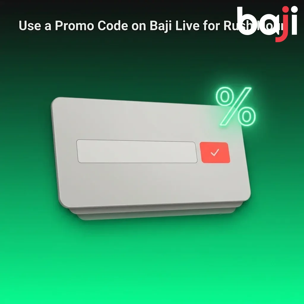 Baji Live promo code BAJI100 entry field during registration for Rush Hour bonus on first deposit