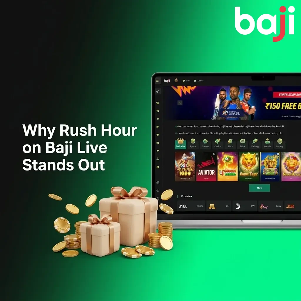 Baji Live Rush Hour game advantages for Indian players with 97% RTP, INR deposits, and mobile optimised play