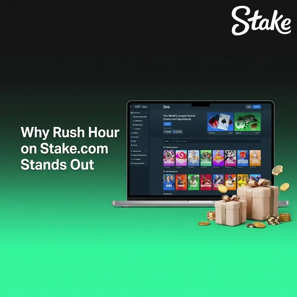 Stake.com Rush Hour crash game featuring 97% RTP, provably fair system, crypto and UPI payments for Indian players