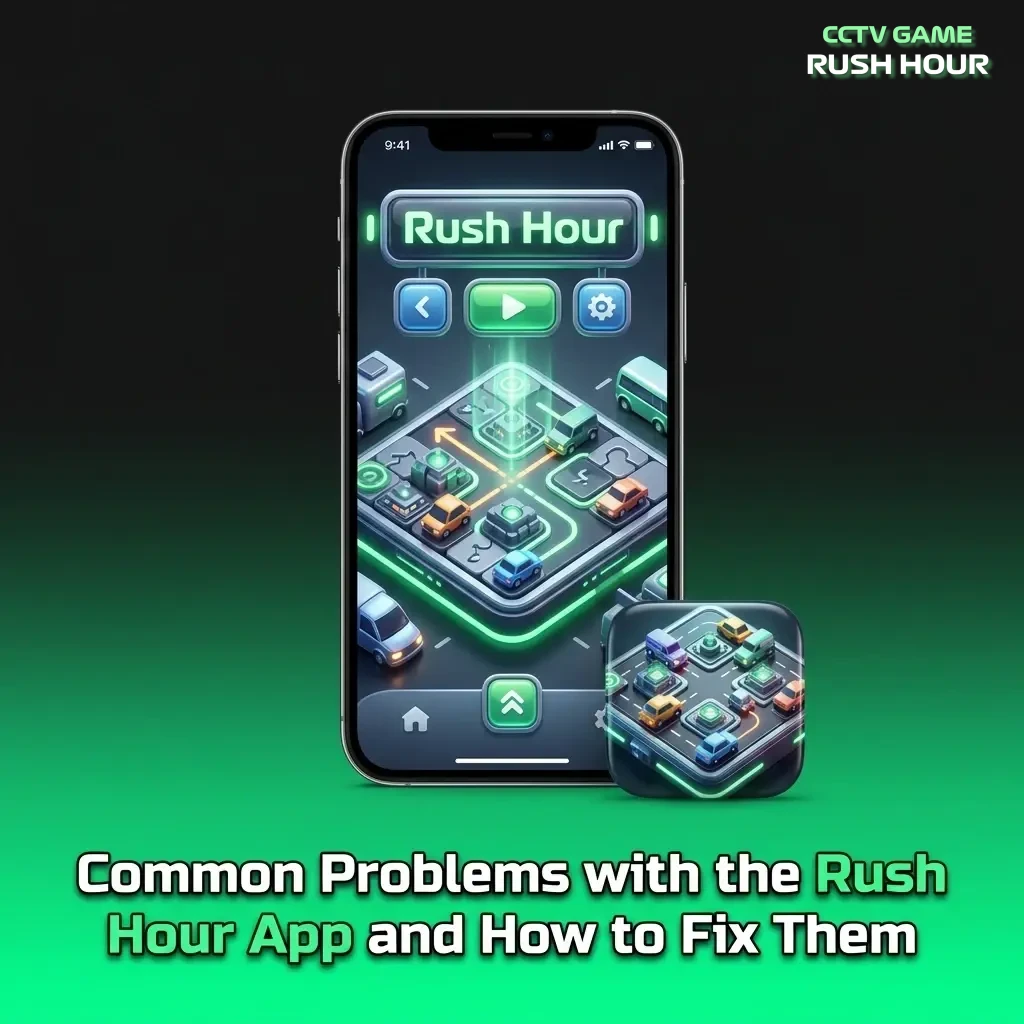 Rush Hour app troubleshooting guide showing fixes for loading, login, freezing, deposit, and APK install issues in India